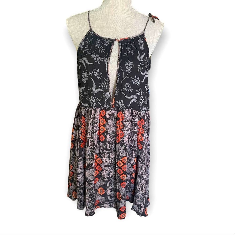 Intimately Free People Wildest Dreams Keyhole Slip Dress Boho Ruffle Keyhole Med